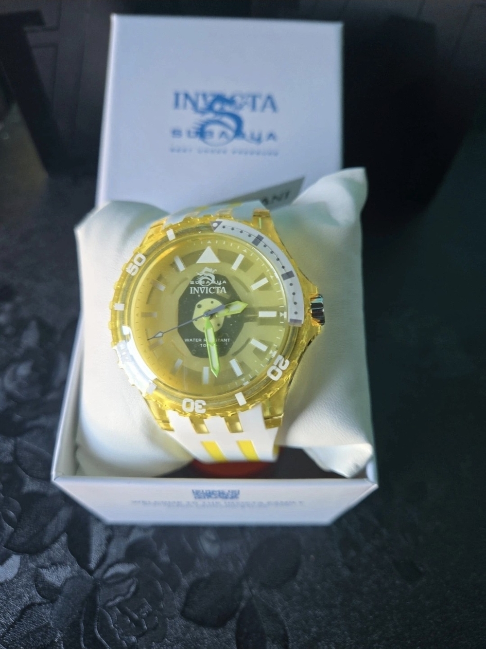 69451 Invicta Subaqua Chromamode Yellow & White Mens Watch 44mm